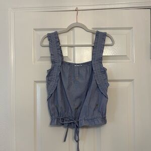 H&M Striped Blue and White sleeveless Top